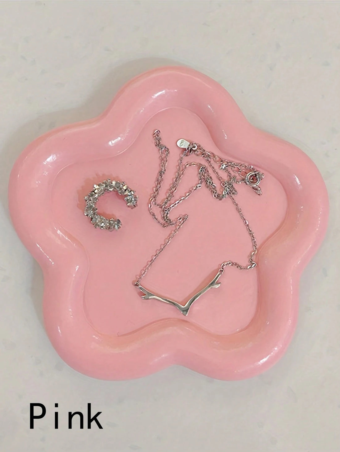 1pc Flower Shaped Jewelry Tray, Jewelry Plate, Jewelry Storage Tray, Jewelry Holder, Household Creative Jewelry Storage Ornament